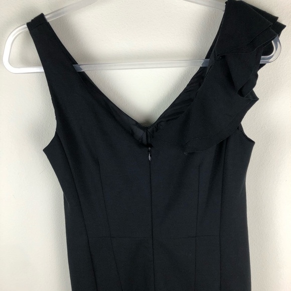 Nanette Lepore- Black some ruffled shoulder dress - Picture 9 of 15